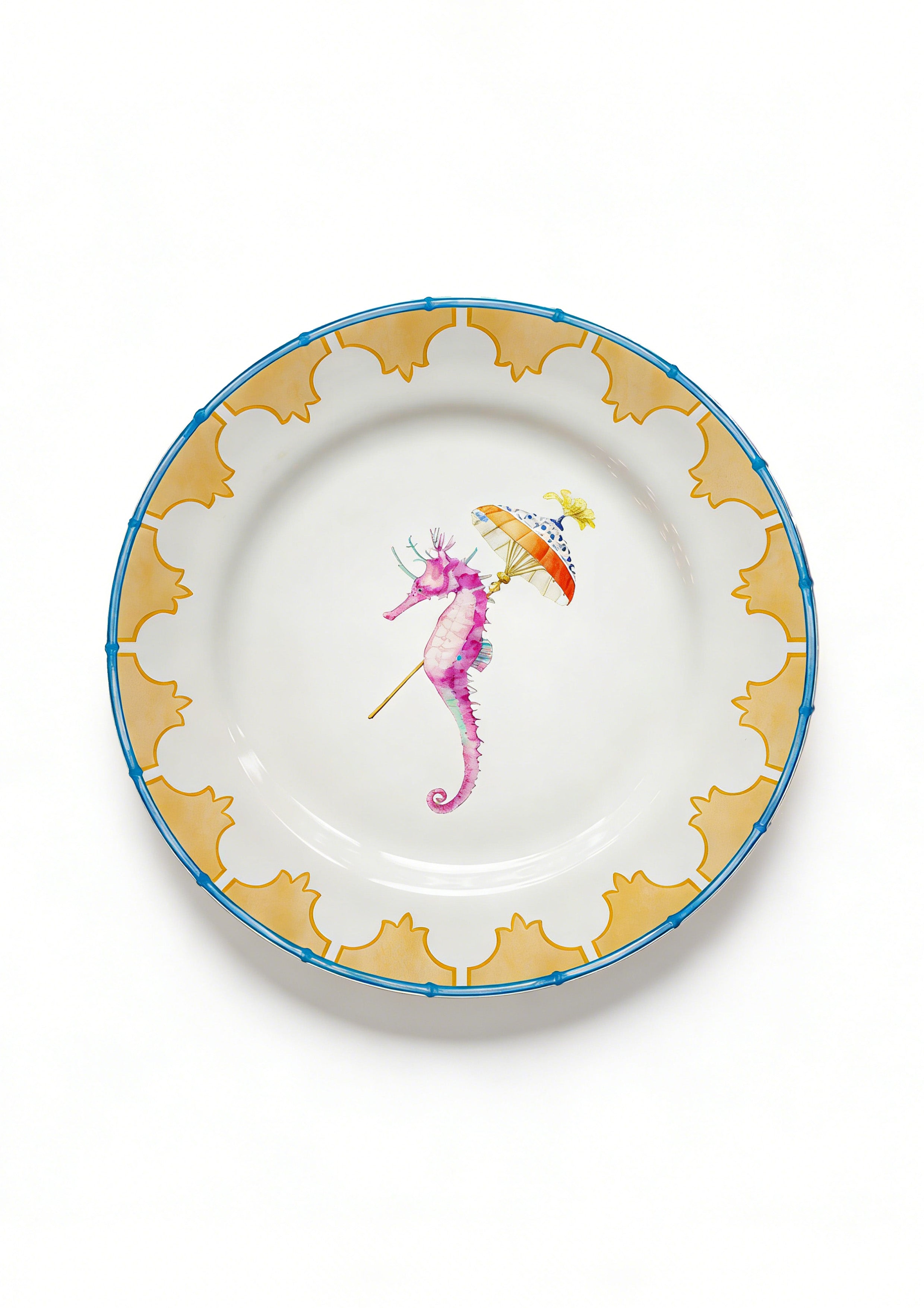 Small Plate-Seahorse & Parasol