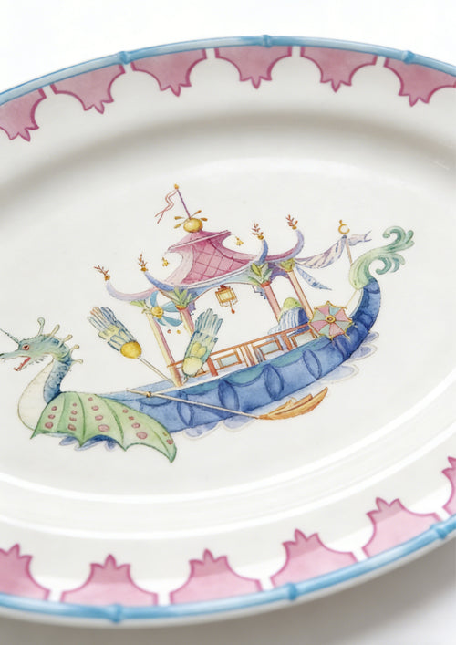 Oval Platter –Royal Dragon Boat