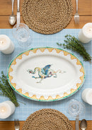 Oval Platter – Blue Winged Dragon【Pre-order】
