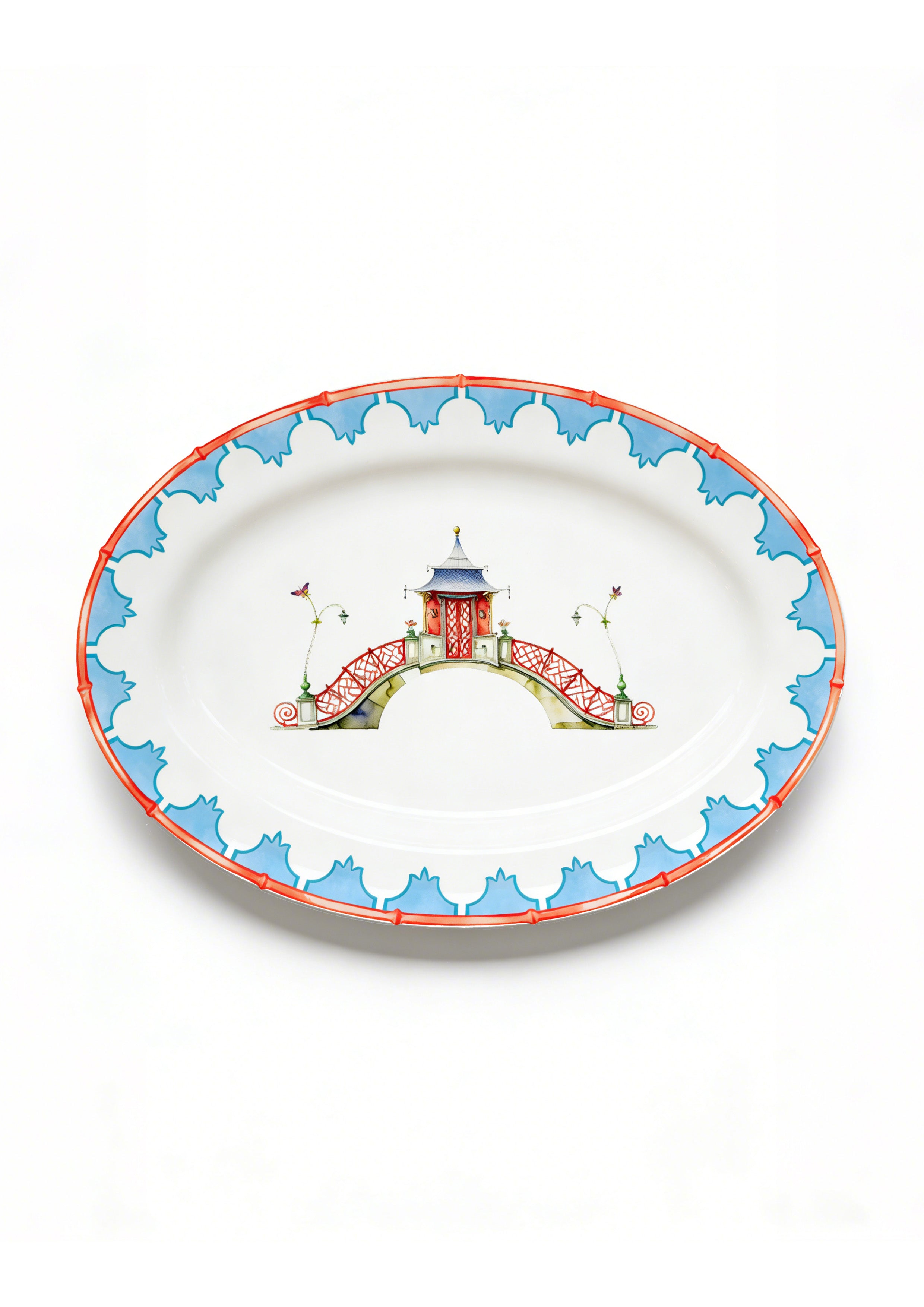 Oval Platter –Garden Stone Bridge【Pre-order】