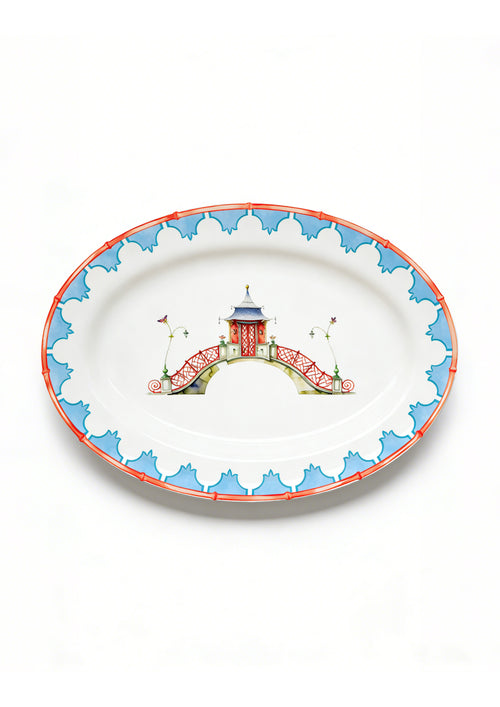 Oval Platter –Garden Stone Bridge【Pre-order】