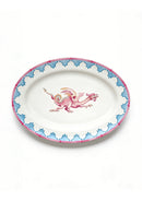Oval Platter – Pink Mythical Dragon