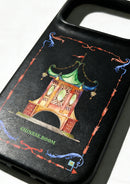 Handcrafted Full-Wrap Black Nappa Leather Case - Pagoda Pavilion