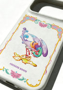 Handcrafted Full-Wrap White Lambskin Case - Graceful Crane