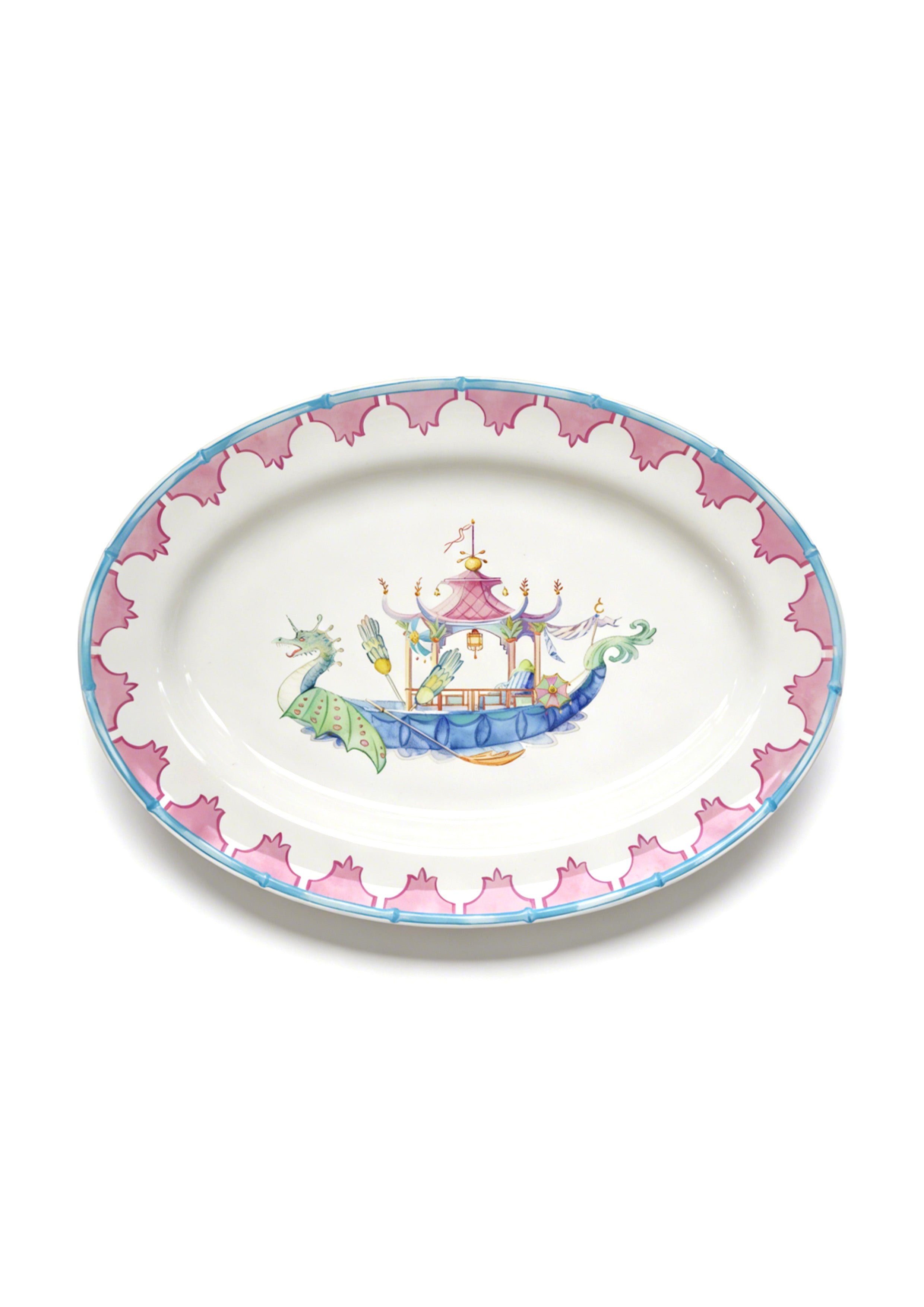 Oval Platter –Royal Dragon Boat