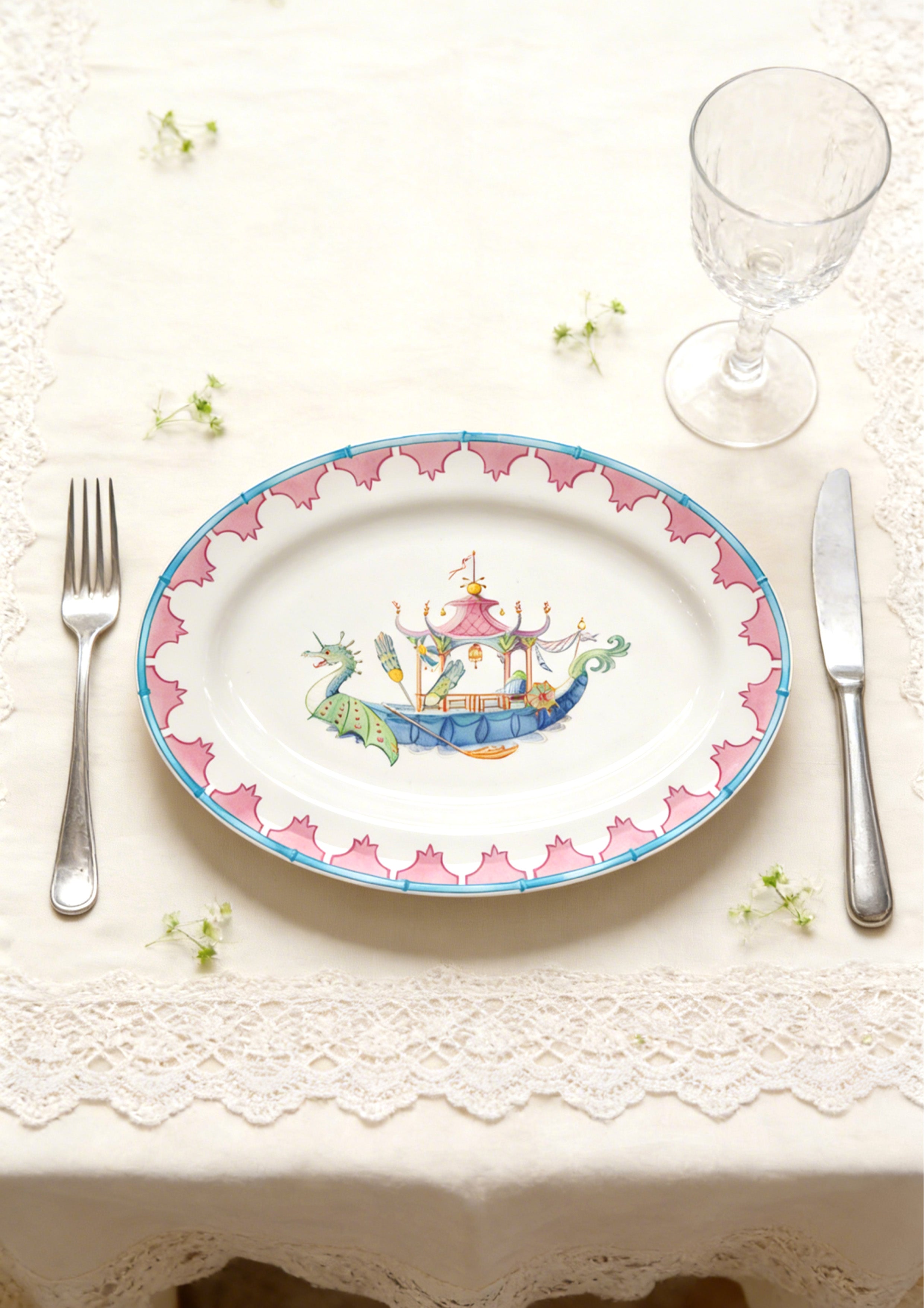 Oval Platter –Royal Dragon Boat
