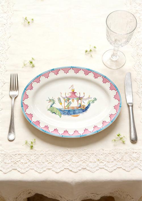 Oval Platter –Royal Dragon Boat