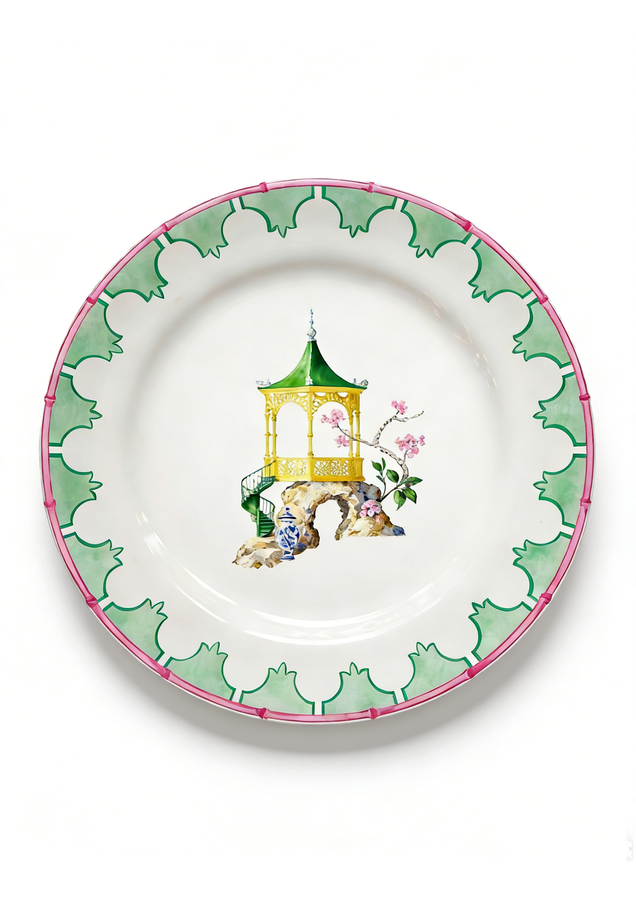 Versatile Ceramic Platter– Green Pavilion【Pre-order】